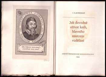 Jan Amos Komenský: Jak dovedně užívat knih, hlavního nástroje vzdělání