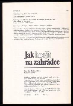 Jan Baier: Jak hnojit na zahrádce