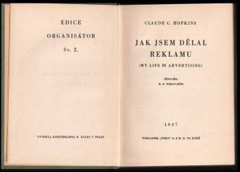 Claude C Hopkins: Jak jsem dělal reklamu