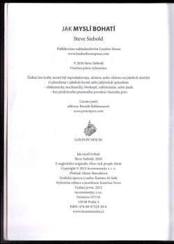 Steve Siebold: Jak myslí bohatí