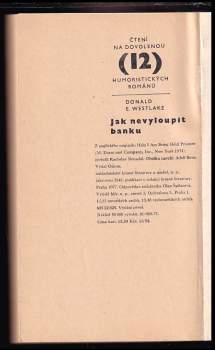 Donald E Westlake: Jak nevyloupit banku