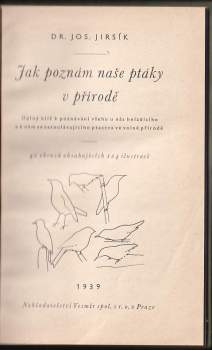 Josef Jirsík: Jak poznám naše ptáky v přírodě