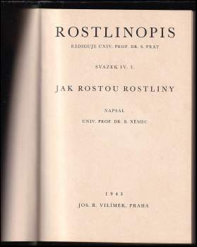 Bohumil Němec: Jak rostou rostliny