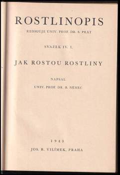 Bohumil Němec: Jak rostou rostliny