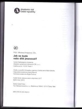 Miloslava Knappová: Jak se bude vaše dítě jmenovat?