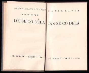 Karel Čapek: Jak se co dělá