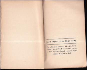 Karel Čapek: Jak se dělají noviny