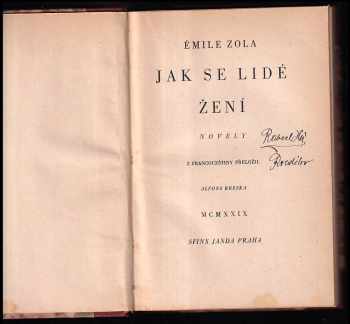 Émile Zola: Jak se lidé žení