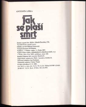 Antonín Liška: Jak se plaší smrt
