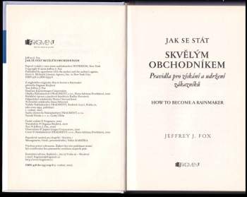 Jeffrey J Fox: Jak se stát skvělým obchodníkem