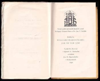 William Shakespeare: Jak se vám líbí
