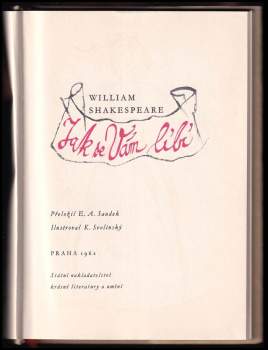 William Shakespeare: Jak se vám líbí