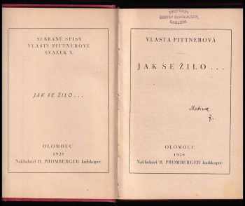 Vlasta Pittnerová: Jak se žilo