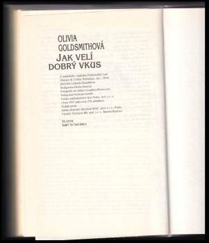 Olivia Goldsmith: Jak velí dobrý vkus