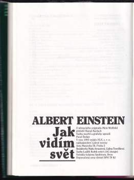 Albert Einstein: Jak vidím svět