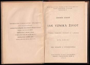 Zdeněk Záhoř: Jak vzniká život
