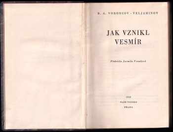 Boris Aleksandrovič Voroncov-Vel'jaminov: Jak vznikl vesmír