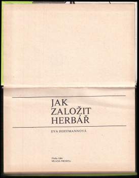 Eva Hoffmannová: Jak založit herbář