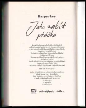 Harper Lee: Jako zabít ptáčka