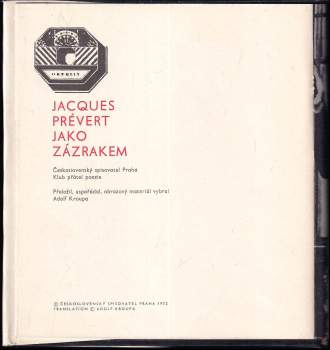 Jacques Prévert: Jako zázrakem, BEZ SP DESKY