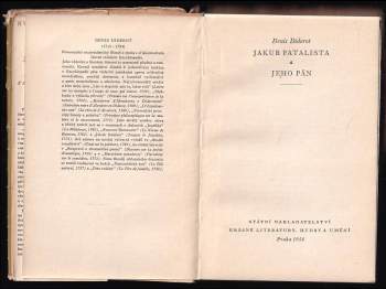 Denis Diderot: Jakub fatalista a jeho pán