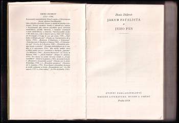 Denis Diderot: Jakub fatalista a jeho pán