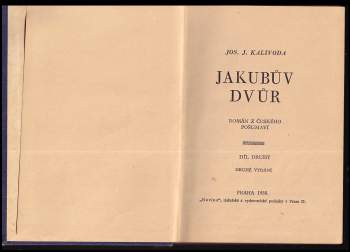 Josef Jan Kalivoda: Jakubův dvůr