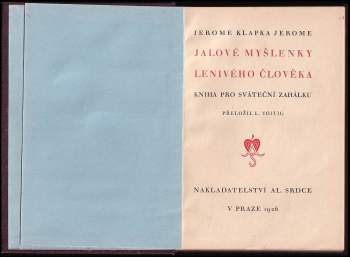 K Jerome: Jalové myšlenky lenivého člověka