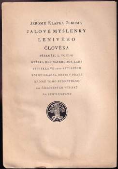 K Jerome: Jalové myšlenky lenivého člověka