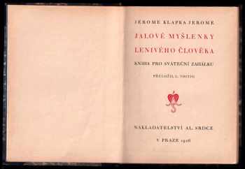 K Jerome: Jalové myšlenky lenivého člověka