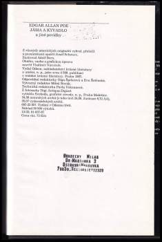 Edgar Allan Poe: Jáma a kyvadlo & jiné povídky