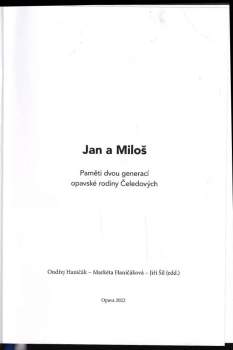 Jan Čeleda: Jan a Miloš