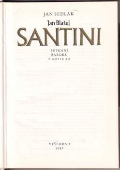 Jan Sedlák: Jan Blažej Santini