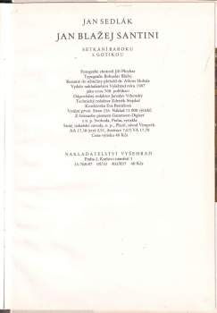 Jan Sedlák: Jan Blažej Santini