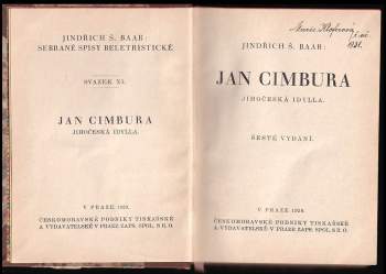 Jindřich Šimon Baar: Jan Cimbura