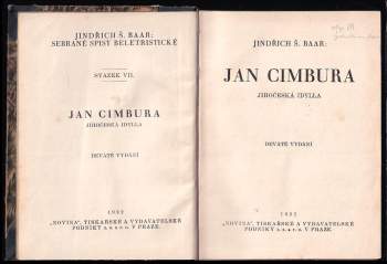 Jindřich Šimon Baar: Jan Cimbura