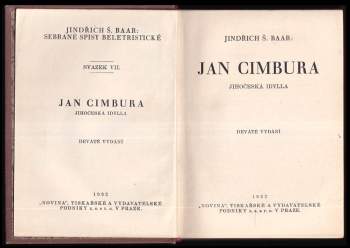 Jindřich Šimon Baar: Jan Cimbura