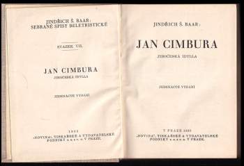 Jindřich Šimon Baar: Jan Cimbura