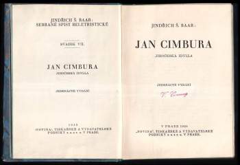 Jindřich Šimon Baar: Jan Cimbura