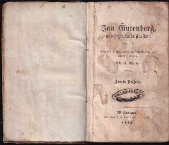 Gustav Nieritz: Jan Gutenberg, vynálezce knihtiskařství