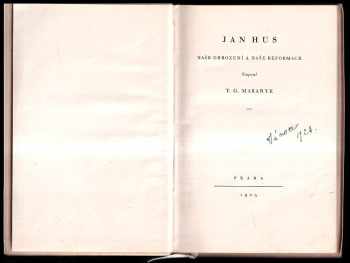 Tomáš Garrigue Masaryk: Jan Hus