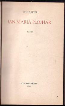 Julius Zeyer: Jan Maria Plojhar
