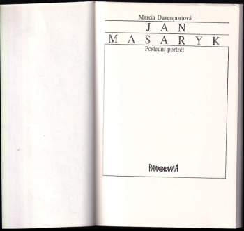 Marcia Davenport: Jan Masaryk