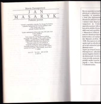 Marcia Davenport: Jan Masaryk