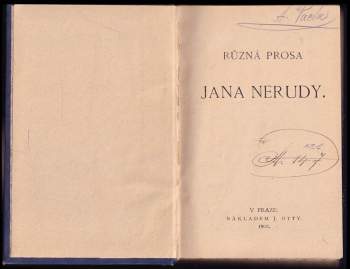 Jan Neruda: Vybrané básně Jana Nerudy