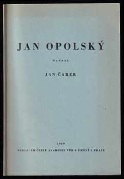 Jan Opolský
