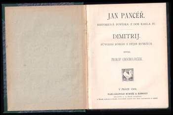 Prokop Chocholoušek: Jan Pancéř