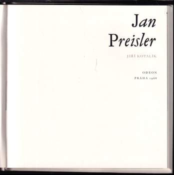 Jiří Kotalík: Jan Preisler