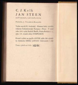 Cornelis Jan Kelk: Jan Steen