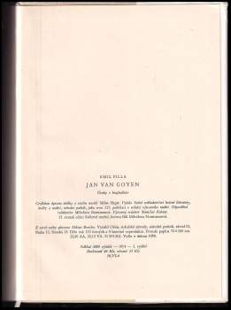 Emil Filla: Jan van Goyen